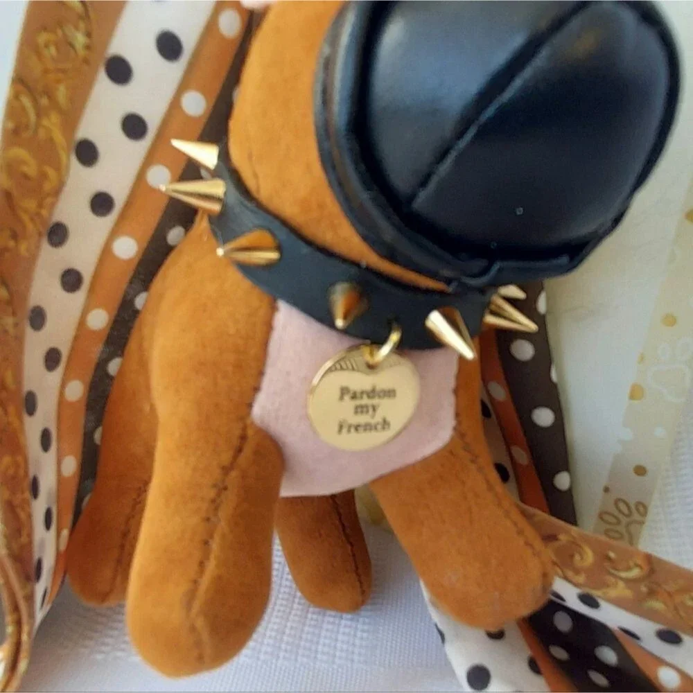 Piper K French Bull Dog Bag Charm Keychain NWT